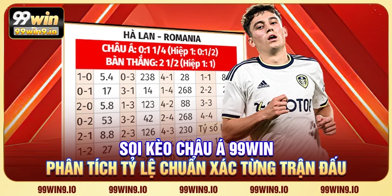 Soi kèo châu Á 99WIN - Phân tích tỷ lệ chuẩn xác từng trận đấu