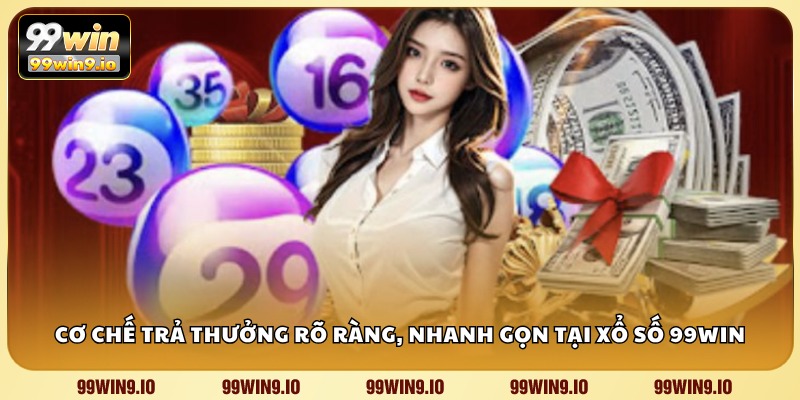 Cơ chế trả thưởng rõ ràng, nhanh gọn tại xổ số 99WIN