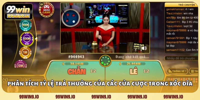 Phân tích tỷ lệ trả thưởng của các cửa cược trong Xóc Đĩa